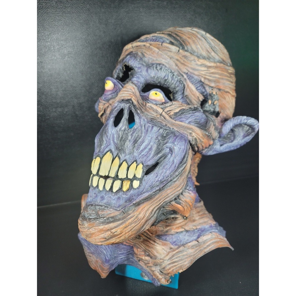 Vintage Giant Mummy Halloween Mask Collectible Rats In Head Gold Tooth USA